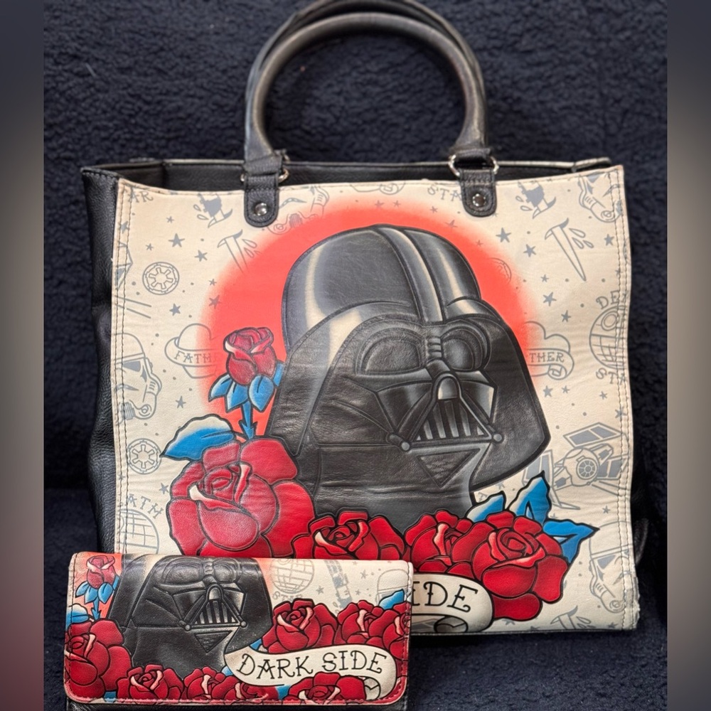 Loungefly(Pre-Funko) Star Wars Darth Vader tattoo tote w/ matching wallet